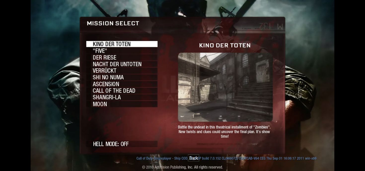 BO1 Zombies map selector on vel.gg with Kino der Toten selected